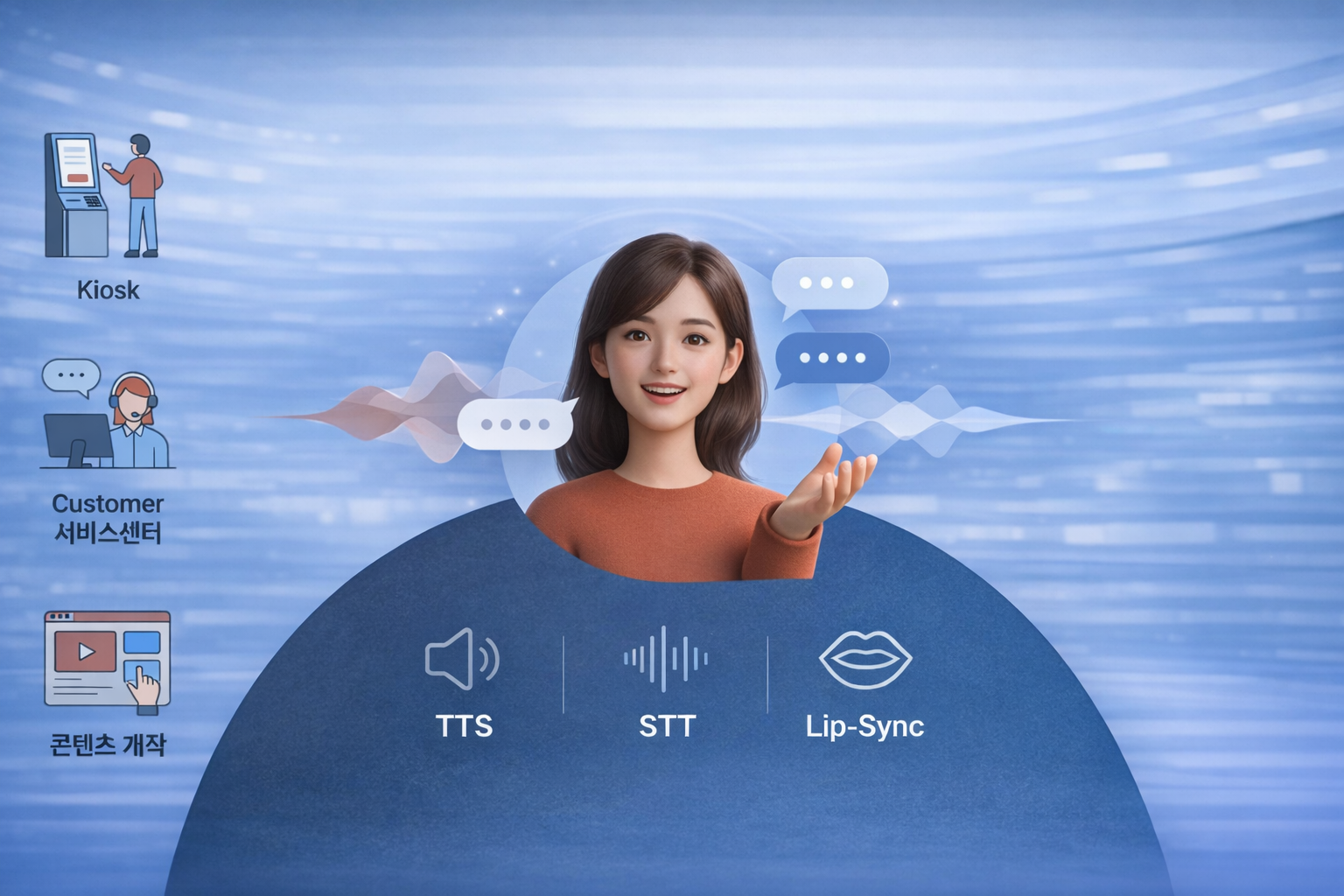 AivaTalk 보이스 아바타 데모 이미지